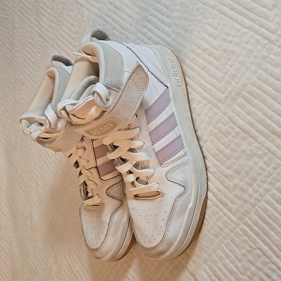 Adidas Womens Postmove Mid GW2906 White Basketball Shoes Sneakers, Size 8 - Picture 2 of 7